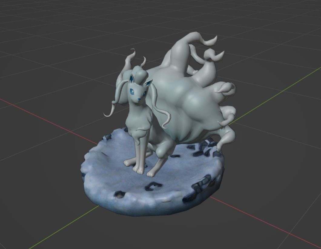 Alolan Vulpix and Ninetales pokemon 3D print model 3D print model_4