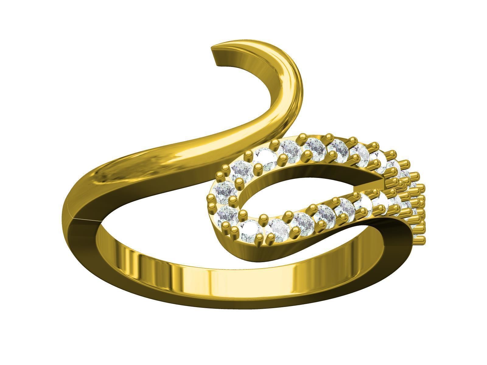 Woman Ring-08 3D print model_4