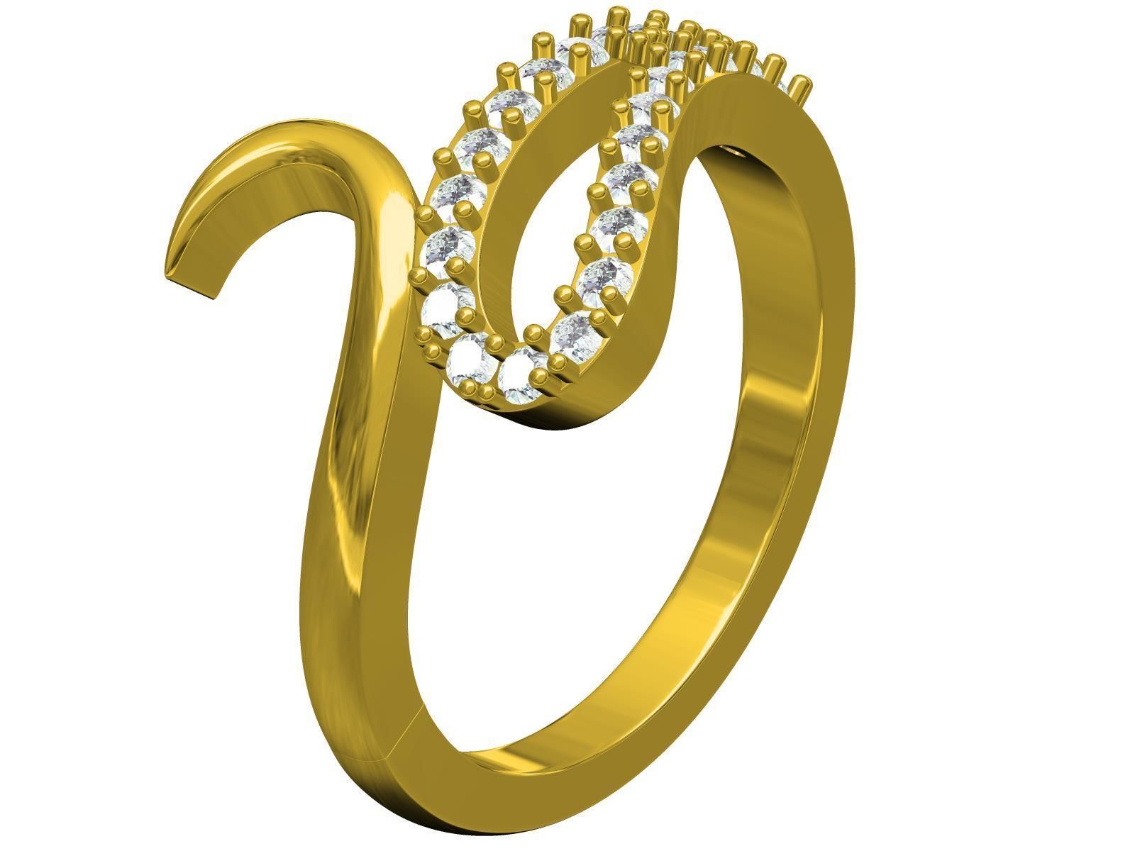 Woman Ring-08 3D print model_2