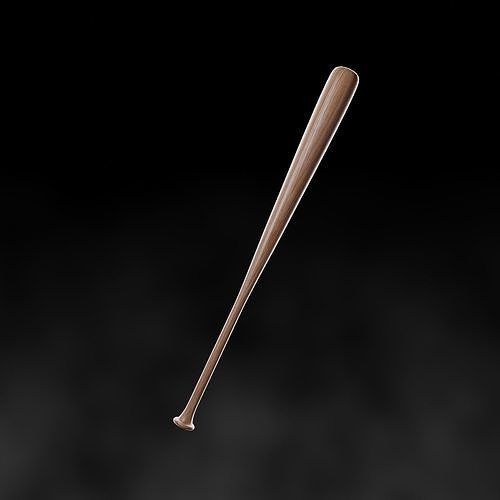 Wooden Baseball Bat 3d model PBR Low-Poly Game Ready Low-poly 3D model