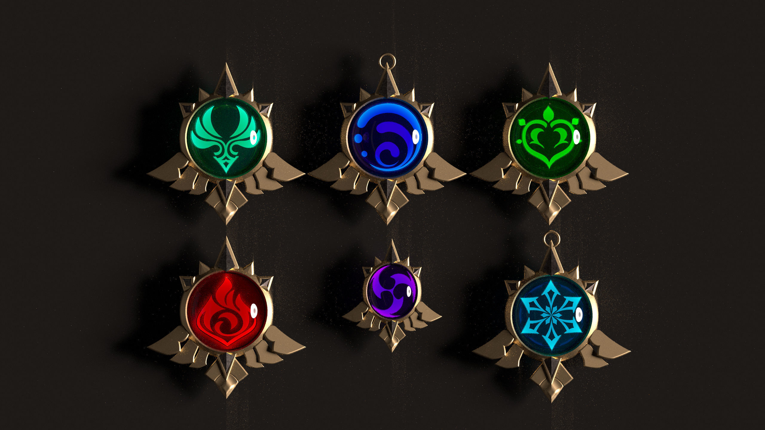 Genshin Impact - Mondstadt Vision - 3d file stl 3D print model_2