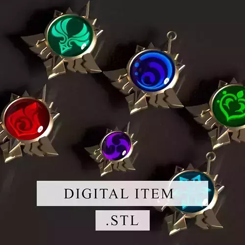 Genshin Impact - Mondstadt Vision - 3d file stl 3D print model