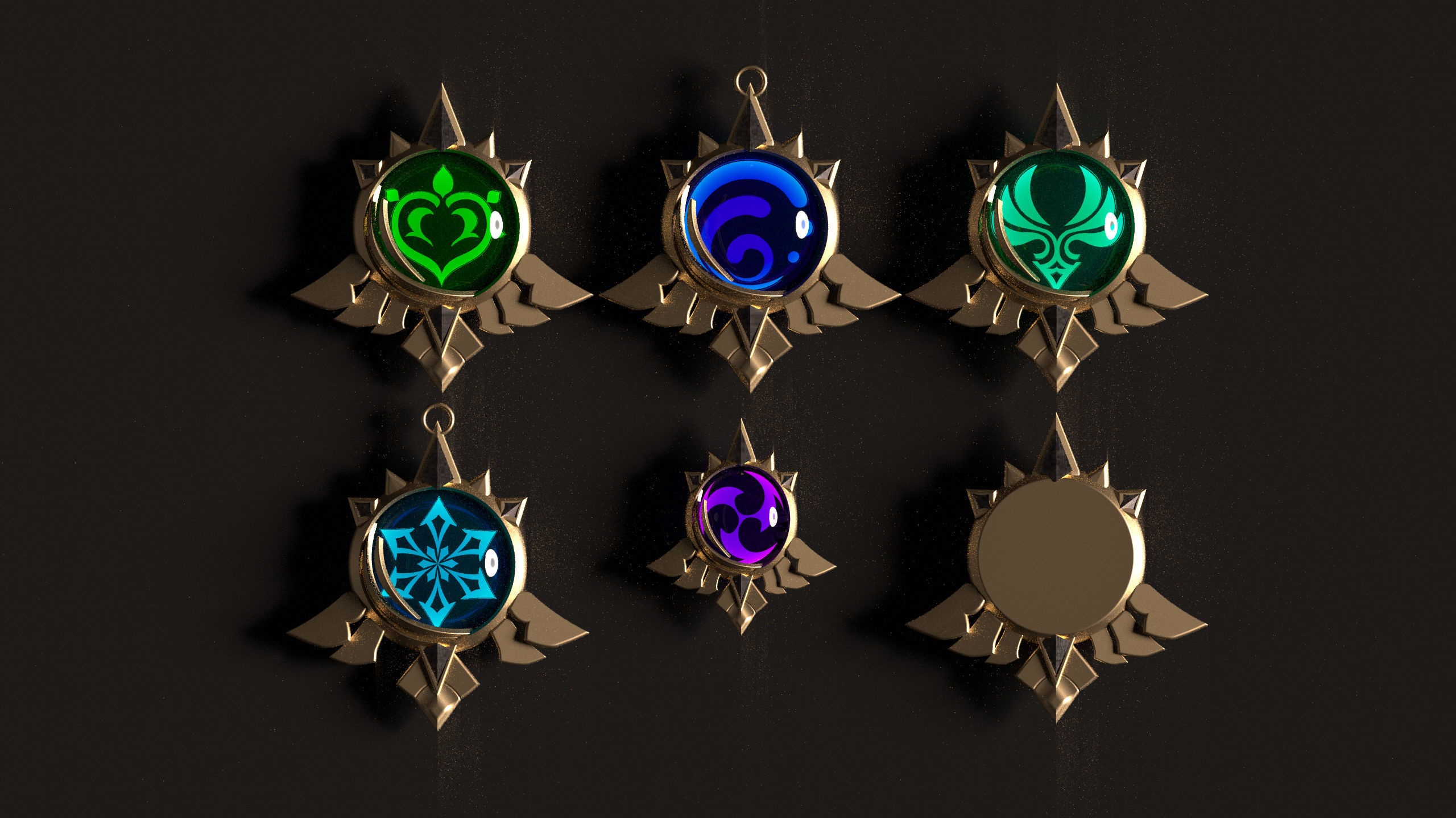 Genshin Impact - Mondstadt Vision - 3d file stl 3D print model_3