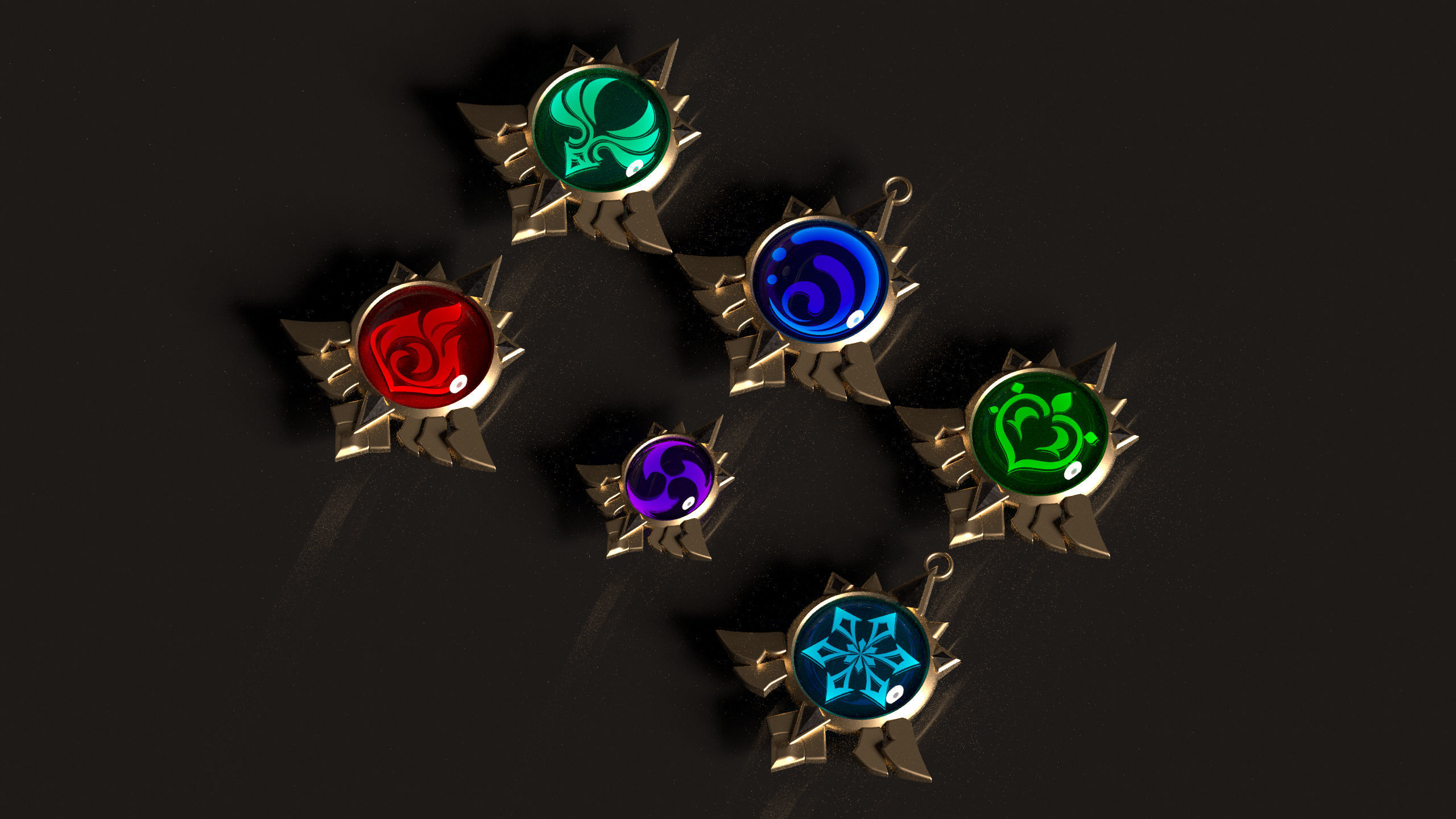 Genshin Impact - Mondstadt Vision - 3d file stl 3D print model_1