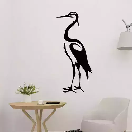 White Egret Stork Wall Art