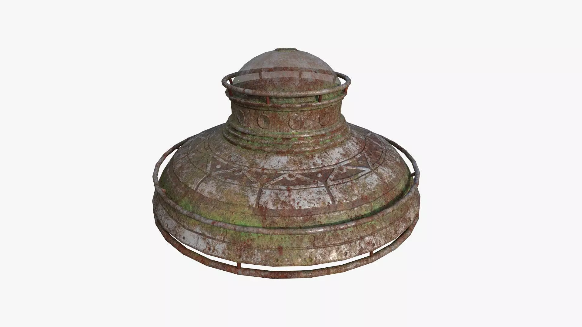 Alien Spaceship UFO F11 Abandoned - Sci Fi Spacecraft Design Low-poly 3D model