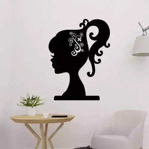 Girl Silhouette 2D Decor