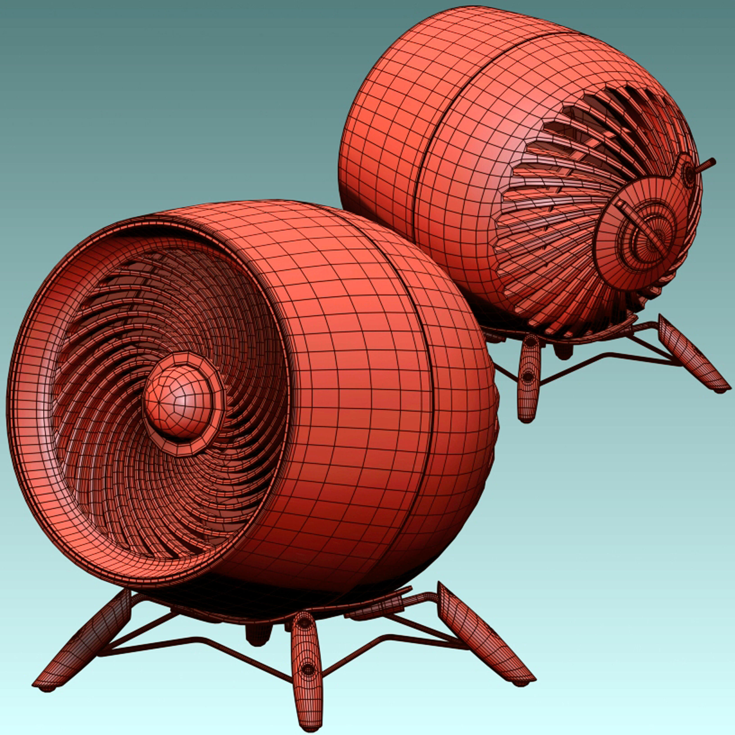 Floor fan heater VORNADO 3D model_10