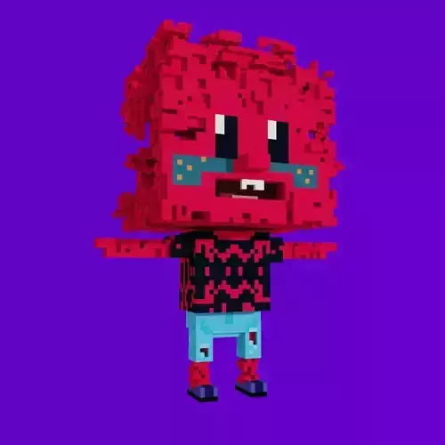 Redrobot5 minecraft pixel art 3D model