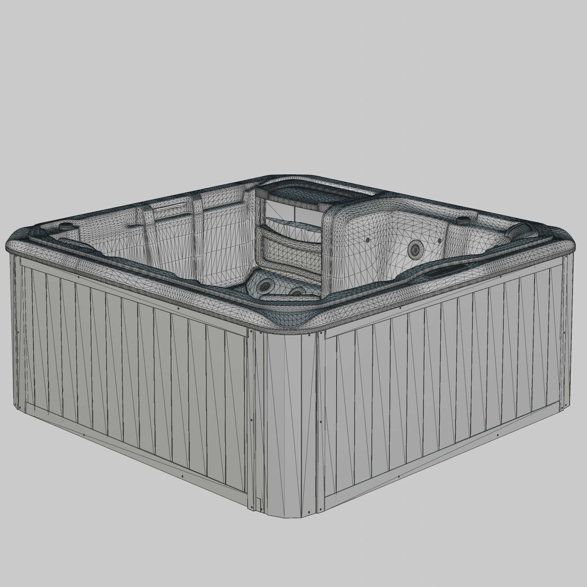 3D model of Hot Tub Jacuzzi Sundance Spas Bristol Low-poly 3D model_4