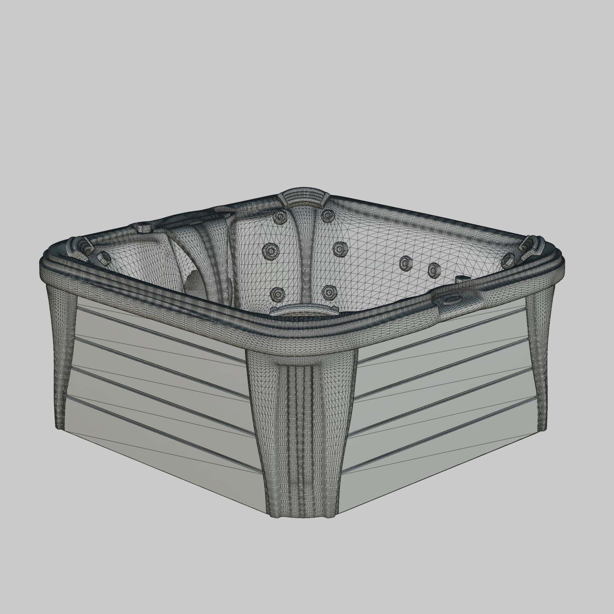 3D model of Hot Tub Jacuzzi Sundance Spas Brook Low-poly 3D model_4