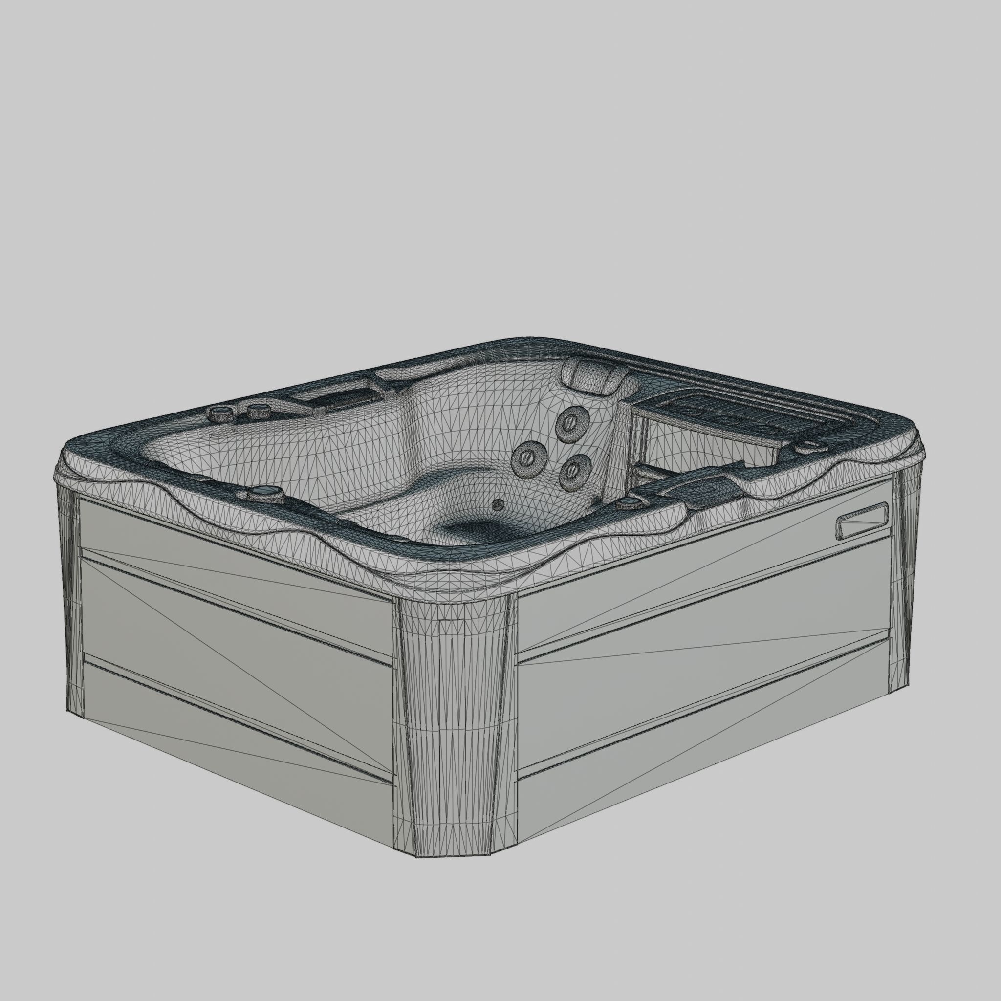 3D model of Hot Tub Jacuzzi Sundance Spas Capri Low-poly 3D model_4
