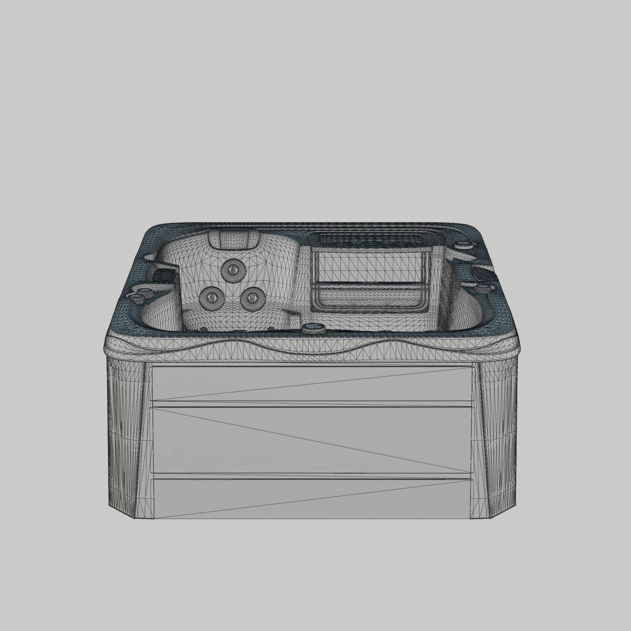 3D model of Hot Tub Jacuzzi Sundance Spas Capri Low-poly 3D model_6