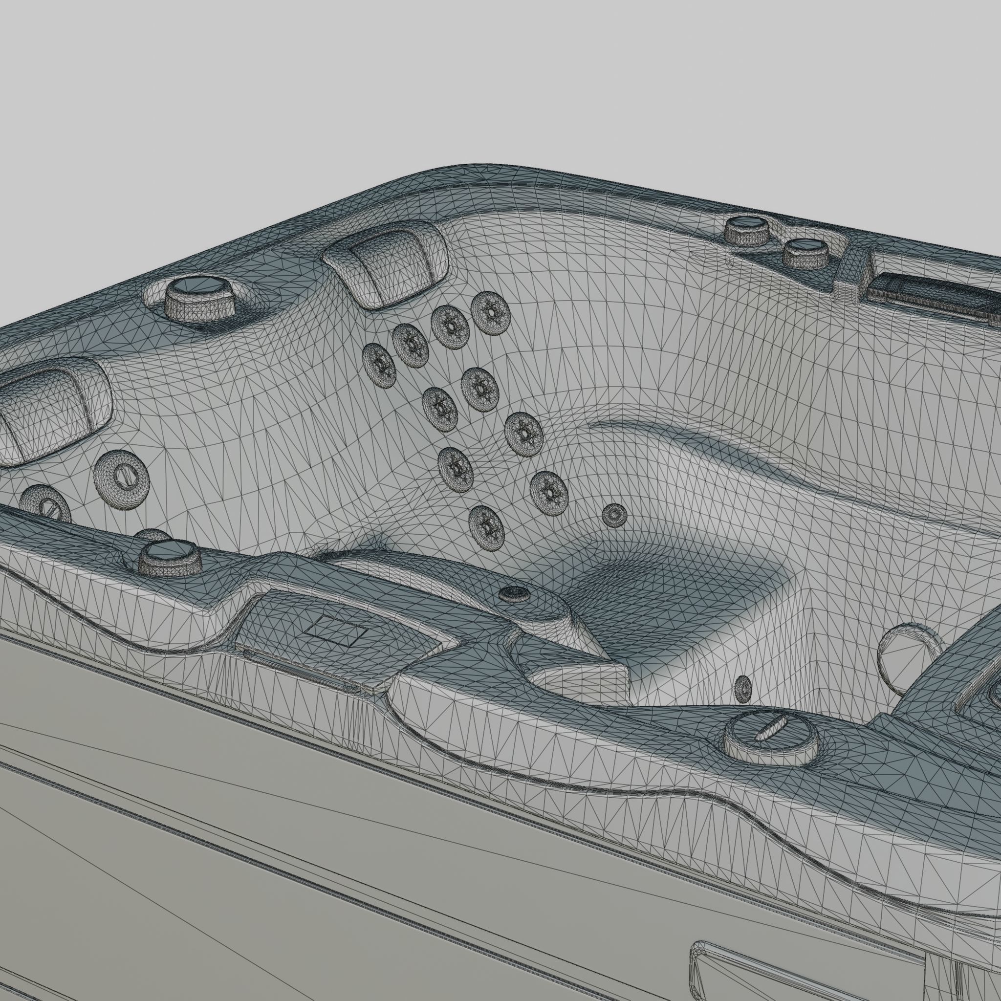 3D model of Hot Tub Jacuzzi Sundance Spas Capri Low-poly 3D model_7