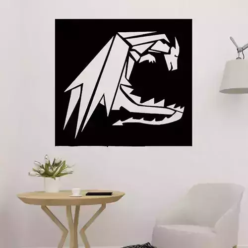 Dragon 2D Pattern Low Poly