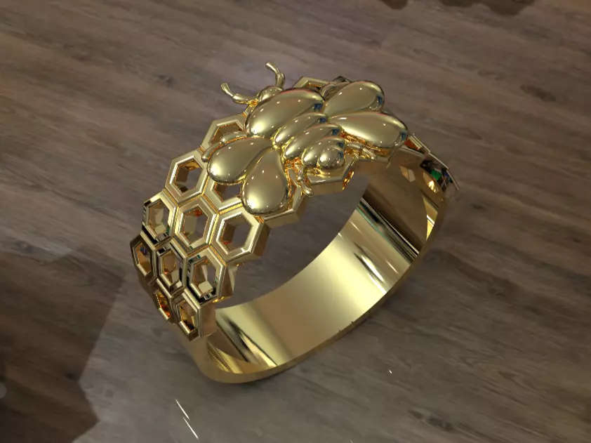 Bee ring Free 3D print model