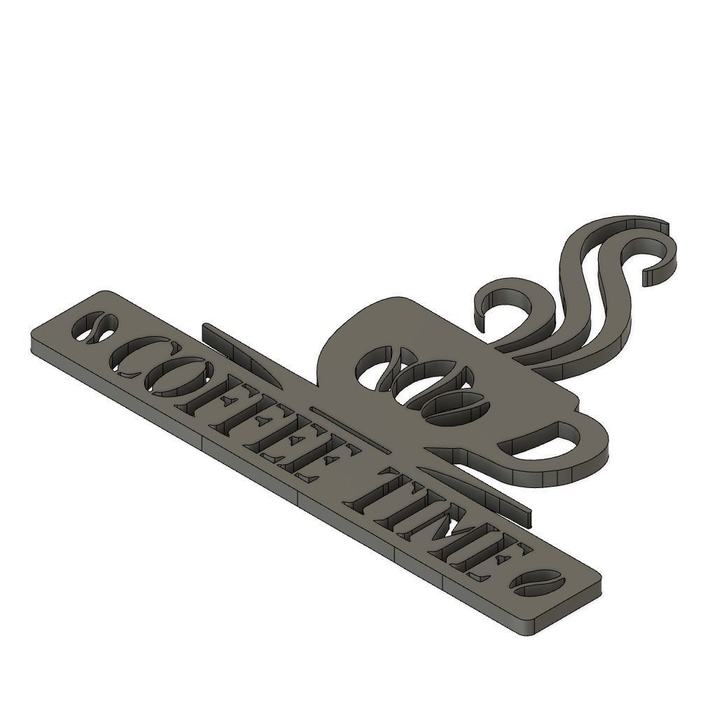 Coffee Time 2D Wall Decor 3D print model_1