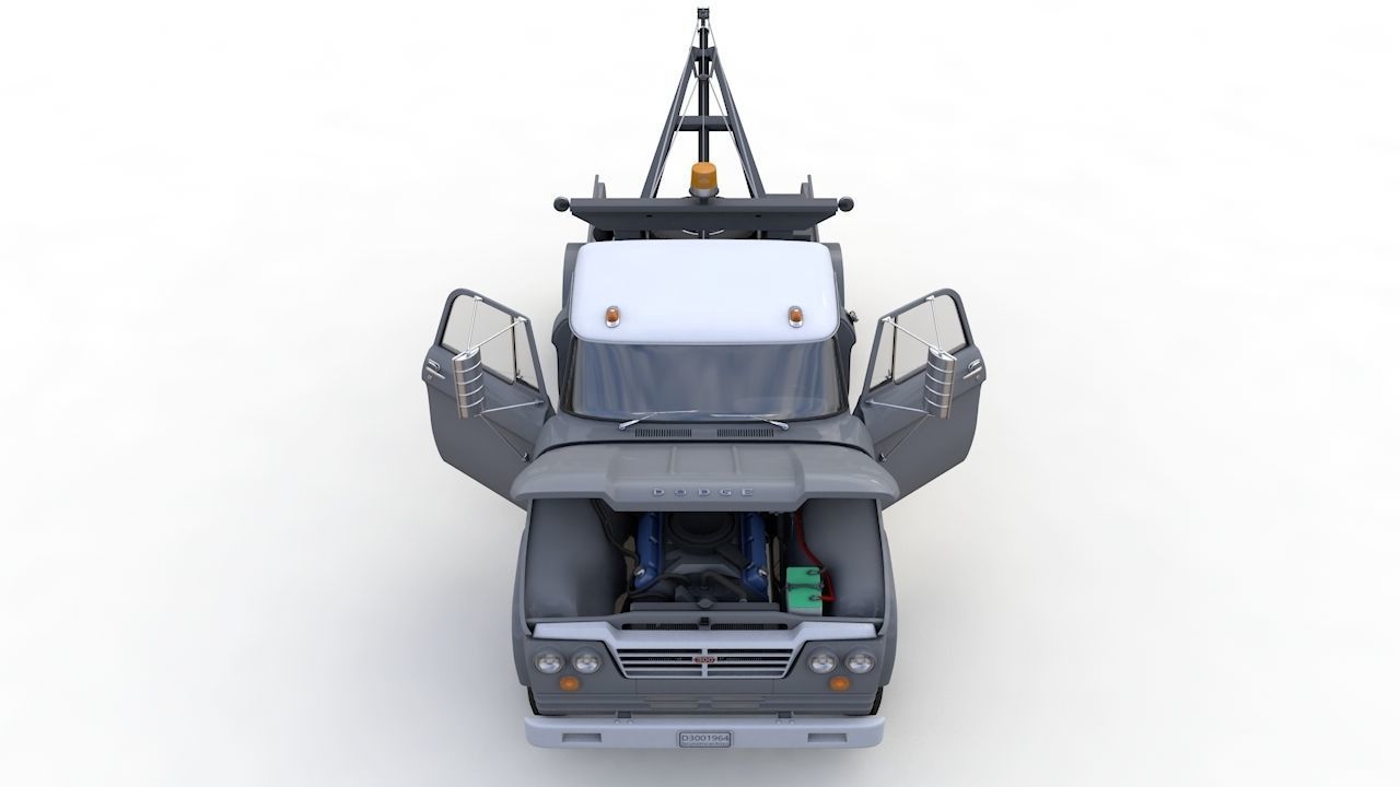 Dodge D300 Tow Truck 1964 3D model_13