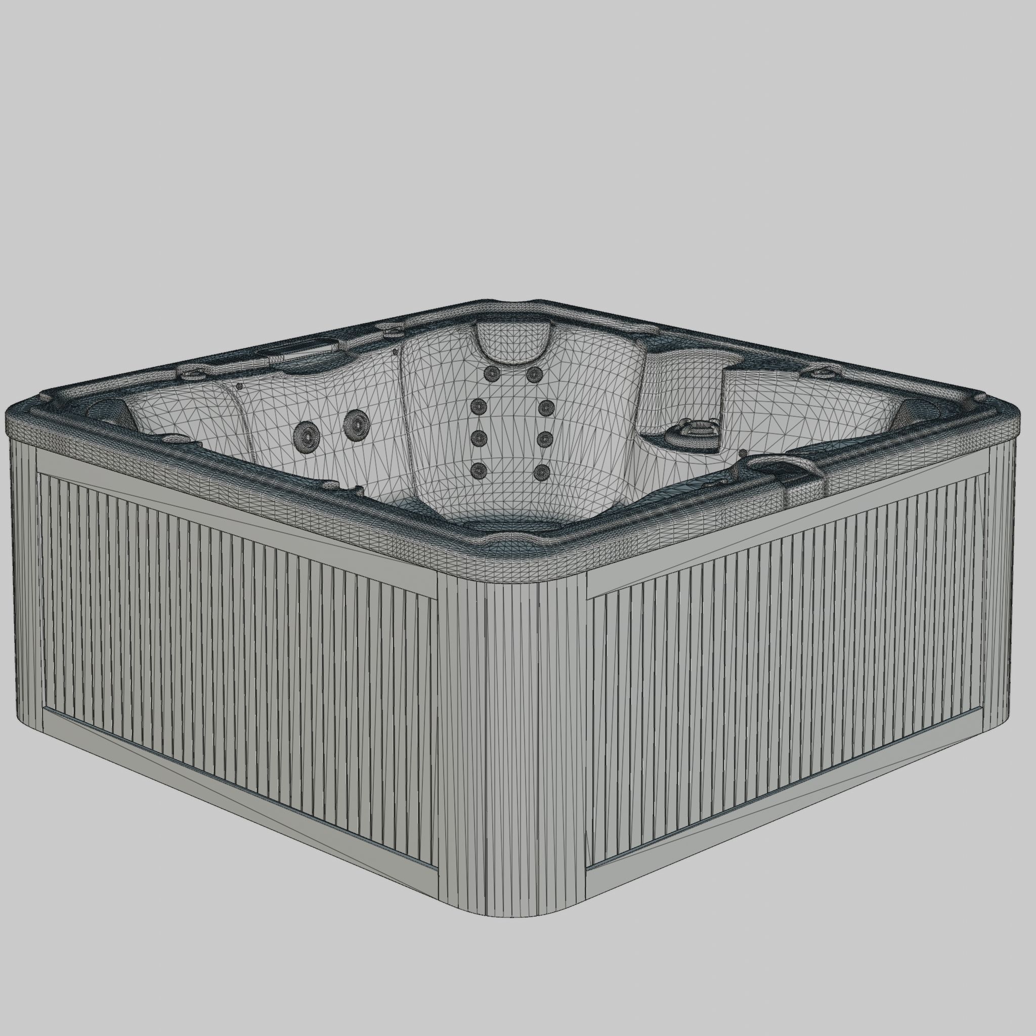 3D model of Hot Tub Jacuzzi Sundance Spas Edison Low-poly 3D model_4