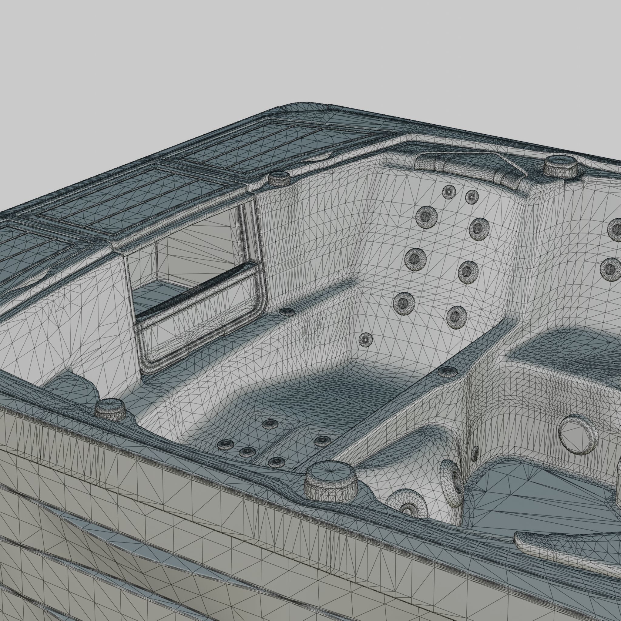 3D model of Hot Tub Jacuzzi Sundance Spas Claremont Low-poly 3D model_7