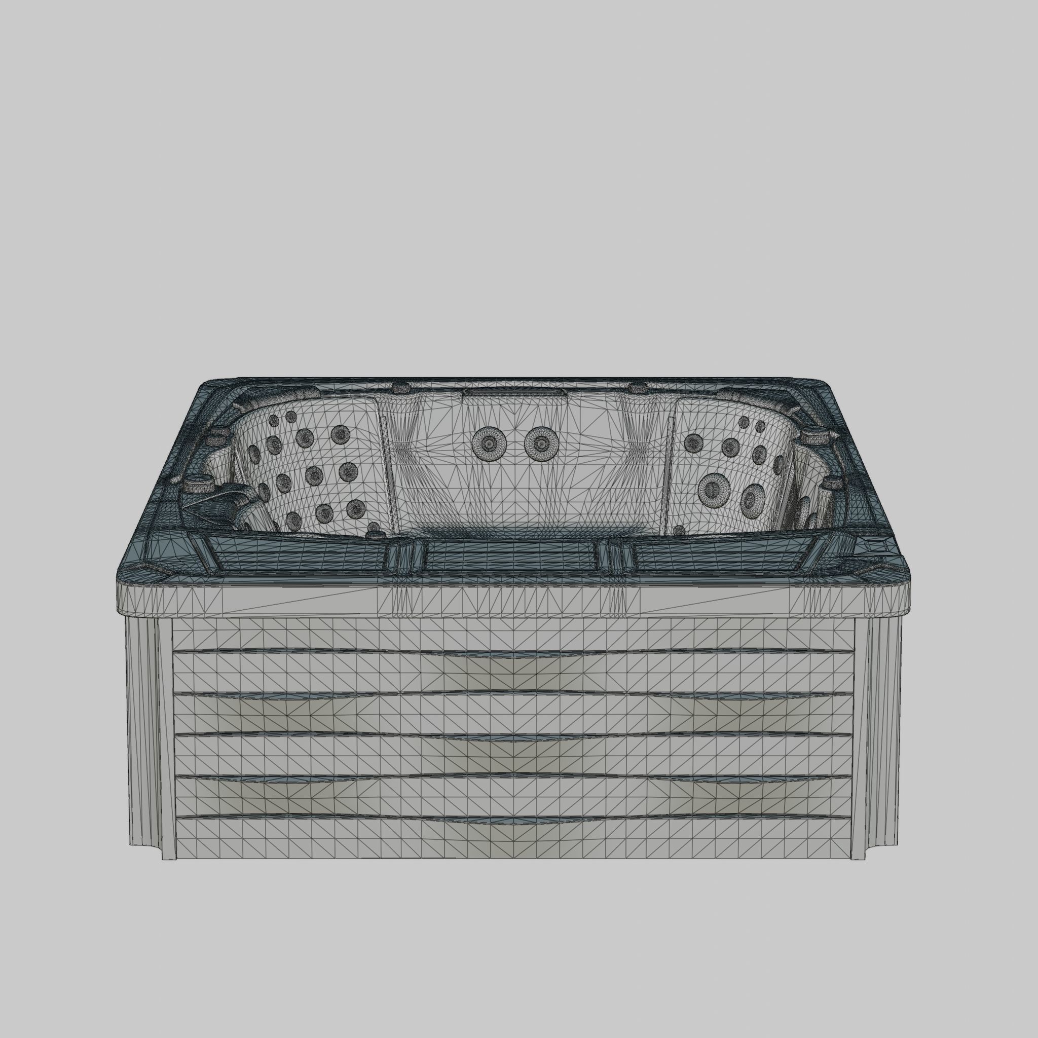 3D model of Hot Tub Jacuzzi Sundance Spas Claremont Low-poly 3D model_6