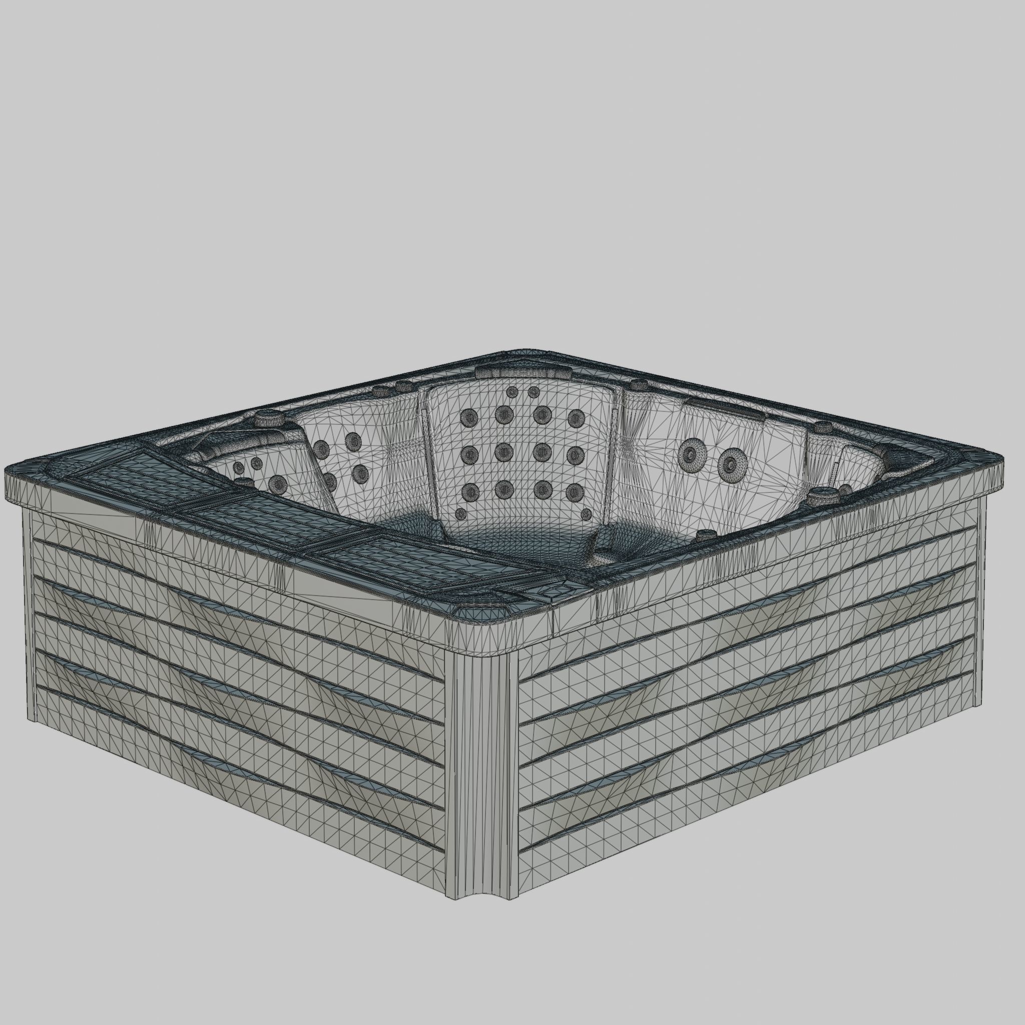 3D model of Hot Tub Jacuzzi Sundance Spas Claremont Low-poly 3D model_4