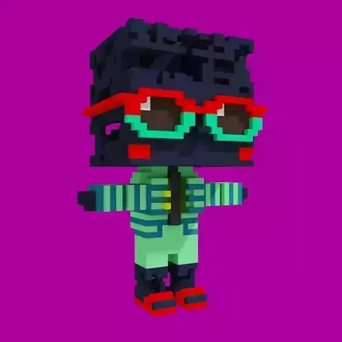 Robot with glasses 3D model