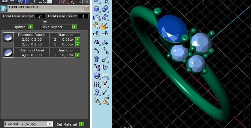 Jewellery Ring 3d Print model 3D print model_3