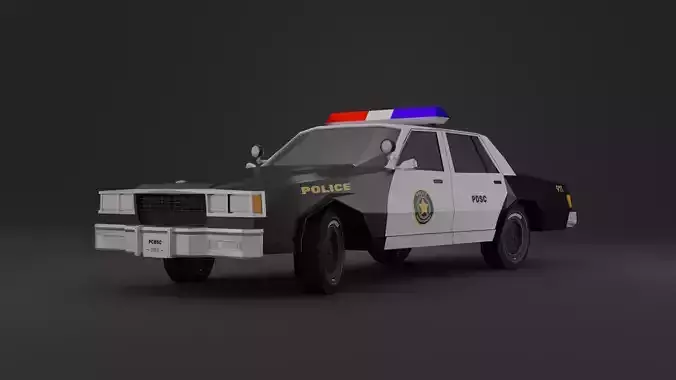 Police Car 1983 NY Lowpoly 3D Model 3D model