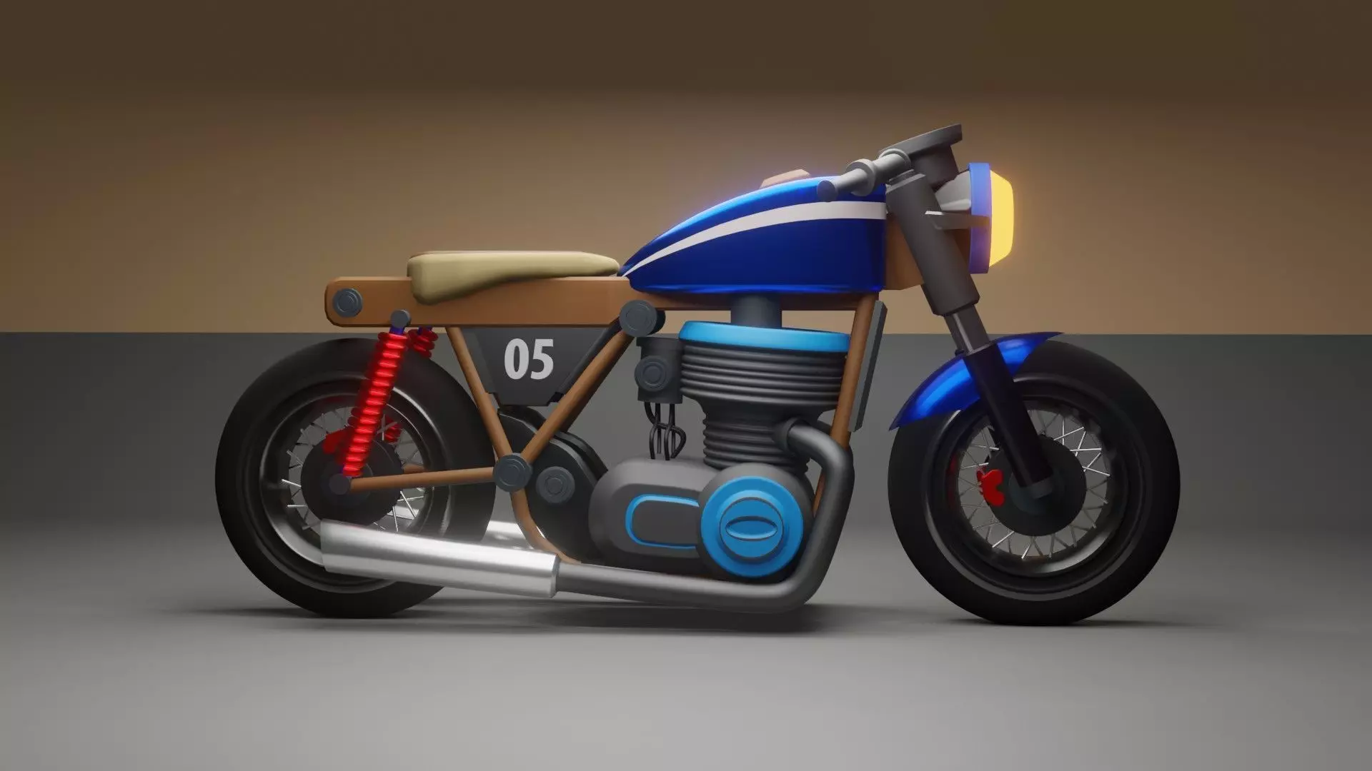 Cafe Racer Motorcycle 3D model