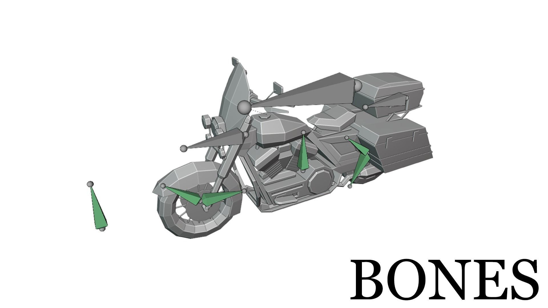 Police Motorcycle Low-poly 3D Model 3D model rigged | CGTrader