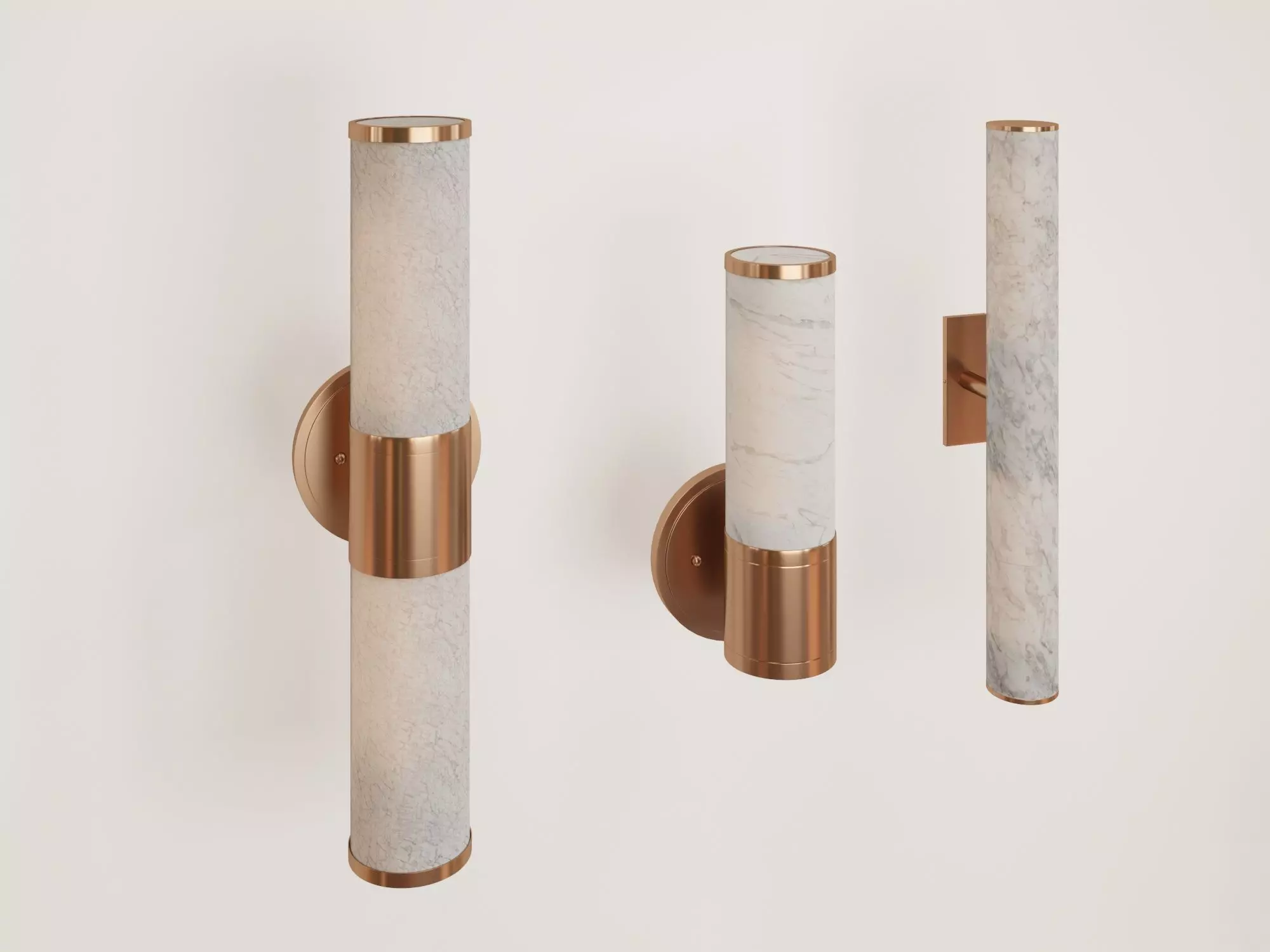 sconces wall sconce with brass finish and glass 3D model
