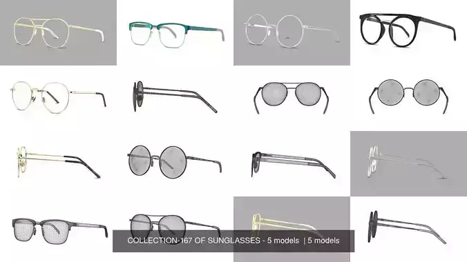 COLLECTION-167 OF SUNGLASSES - 5 models  