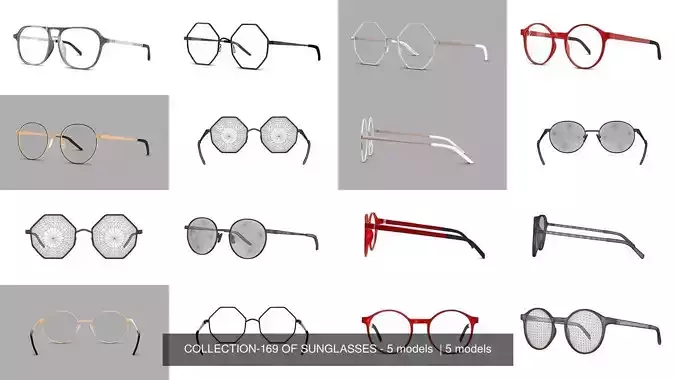 COLLECTION-169 OF SUNGLASSES - 5 models 