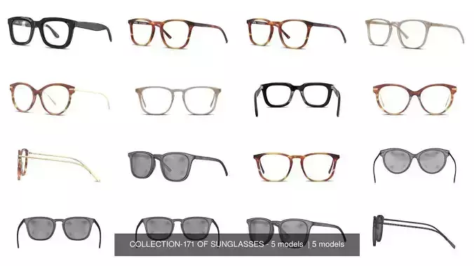 COLLECTION-171 OF SUNGLASSES - 5 models 