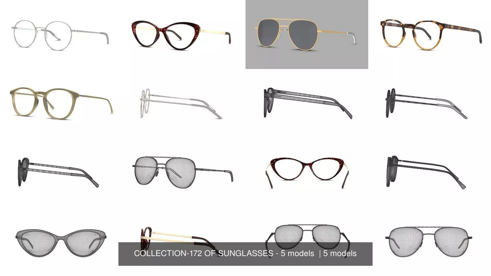 COLLECTION-172 OF SUNGLASSES - 5 models  _0