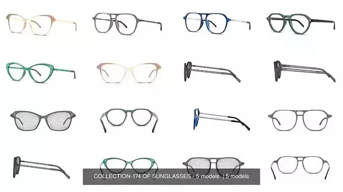 COLLECTION-174 OF SUNGLASSES - 5 models  