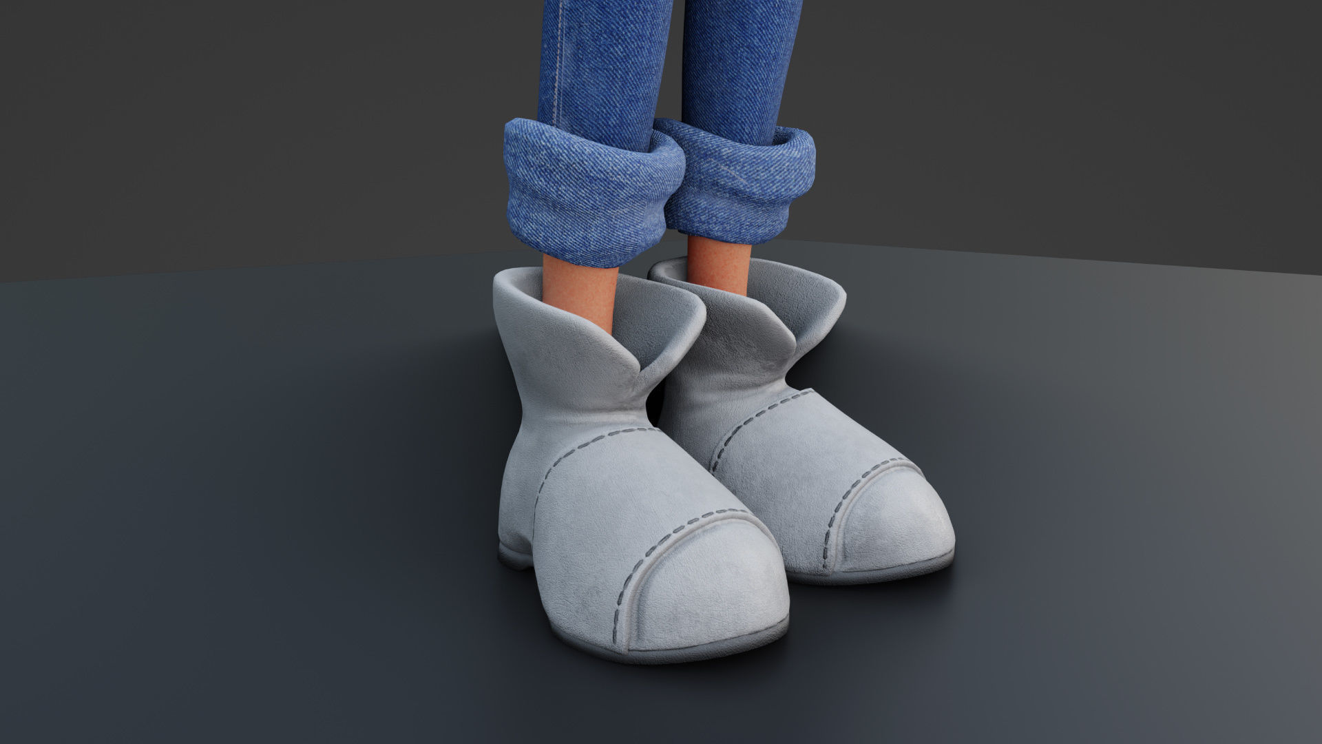 Noola Cartoon Girl Character Rigged 3D model_4