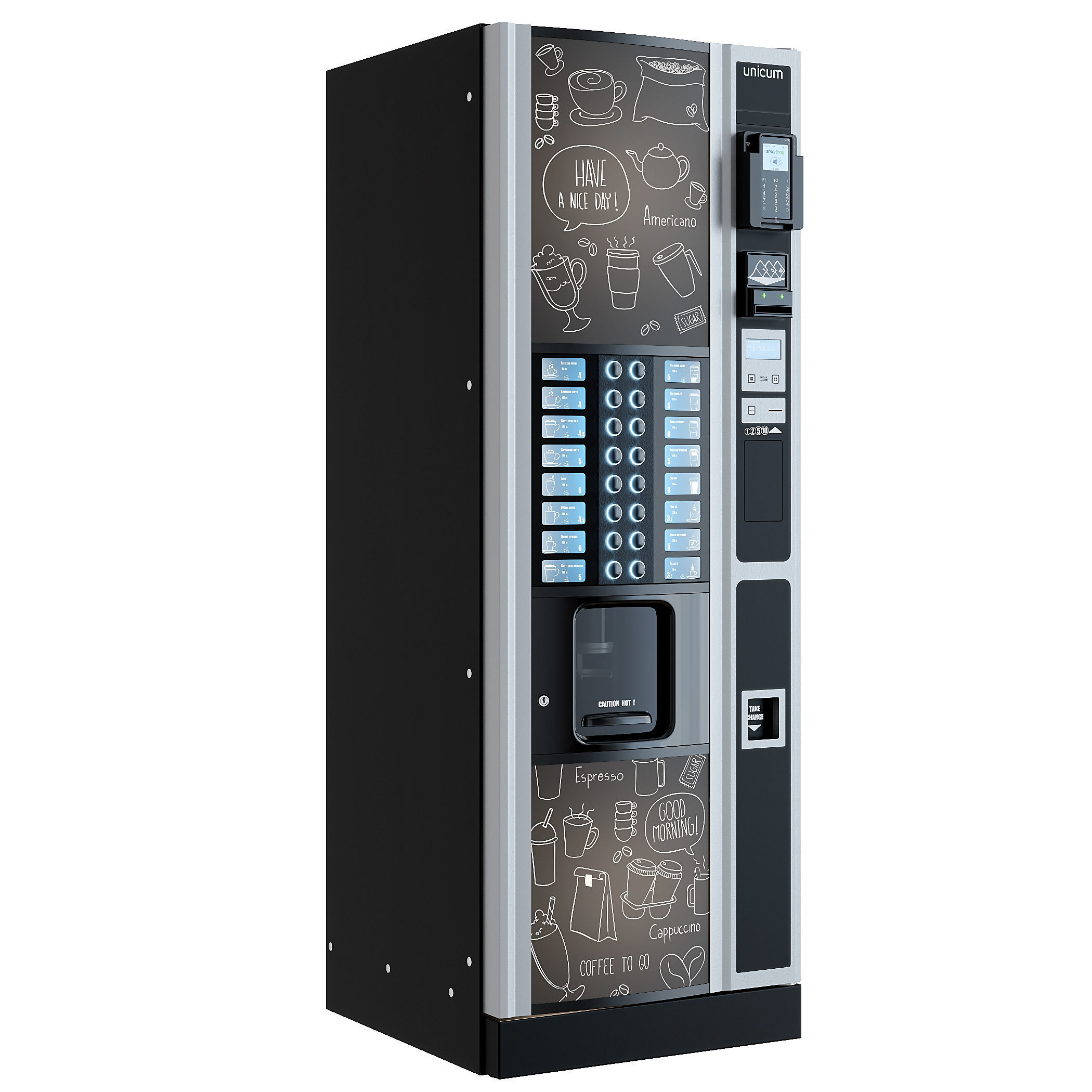 Vending coffee machine Terminal 3D model_1