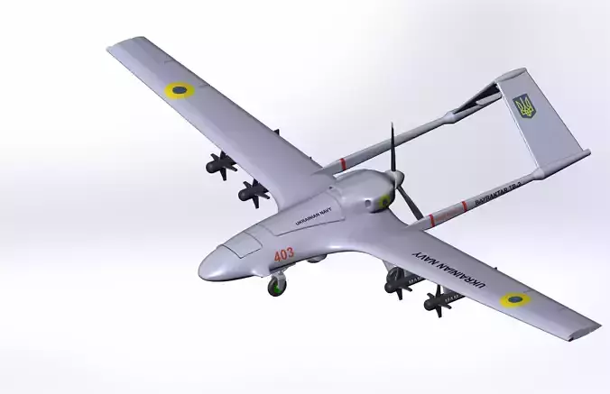 Bayraktar TB2 for 3d print 3D print model