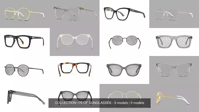 COLLECTION-175 OF SUNGLASSES - 5 models 