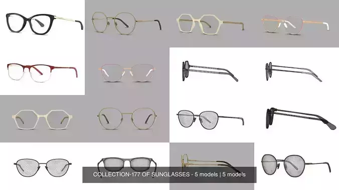 COLLECTION-177 OF SUNGLASSES - 5 models 