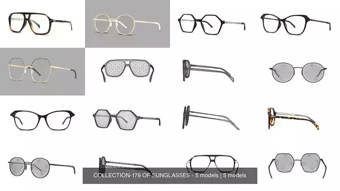 COLLECTION-179 OF SUNGLASSES - 5 models 
