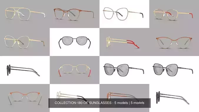COLLECTION-180 OF SUNGLASSES - 5 models