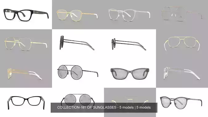 COLLECTION-181 OF SUNGLASSES - 5 models 