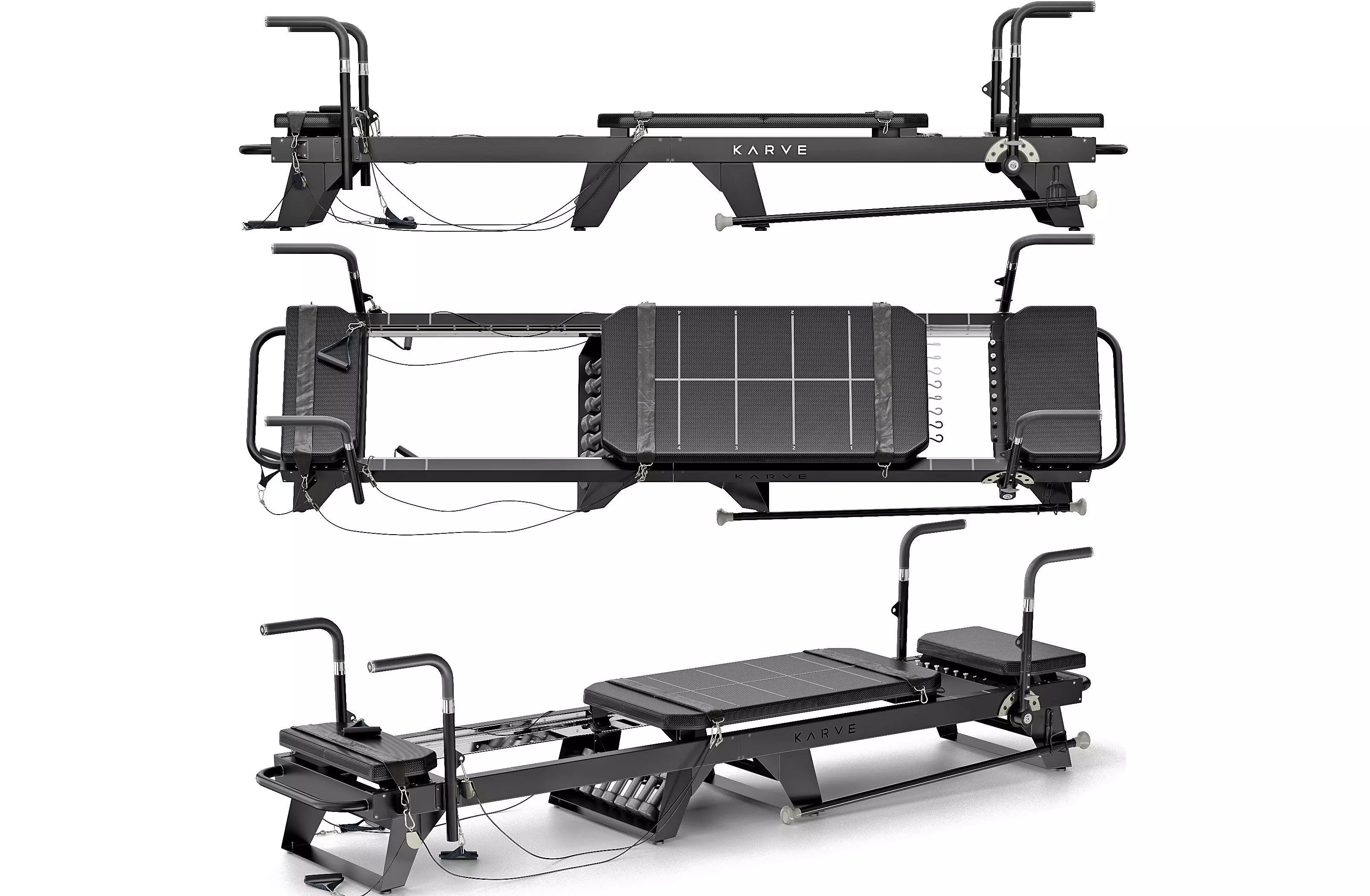 Sports trainer Pilates Reformer Machine 3D model