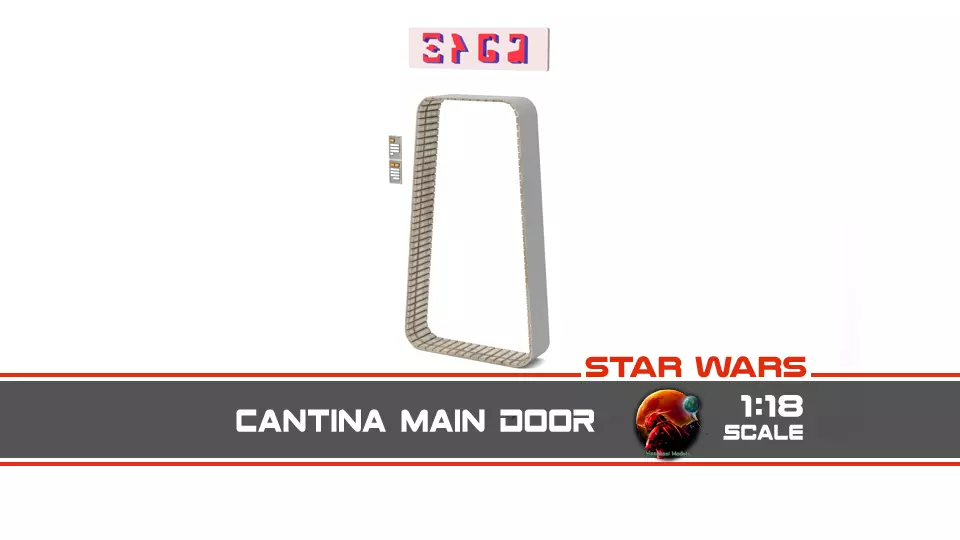 Cantina main door 1-18 scale Kenner Hasbro Free 3D print model_0