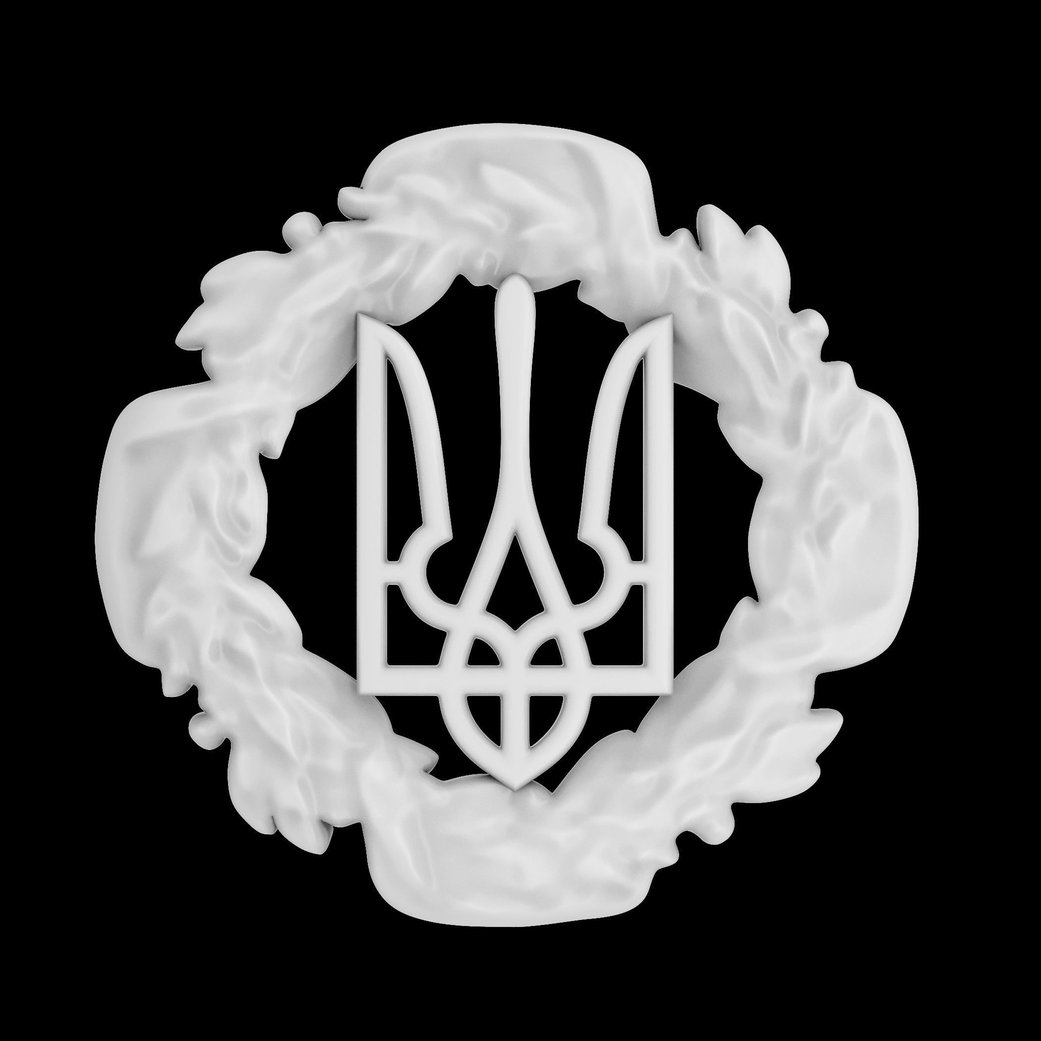 Emblem of Ukraine 3D model_2