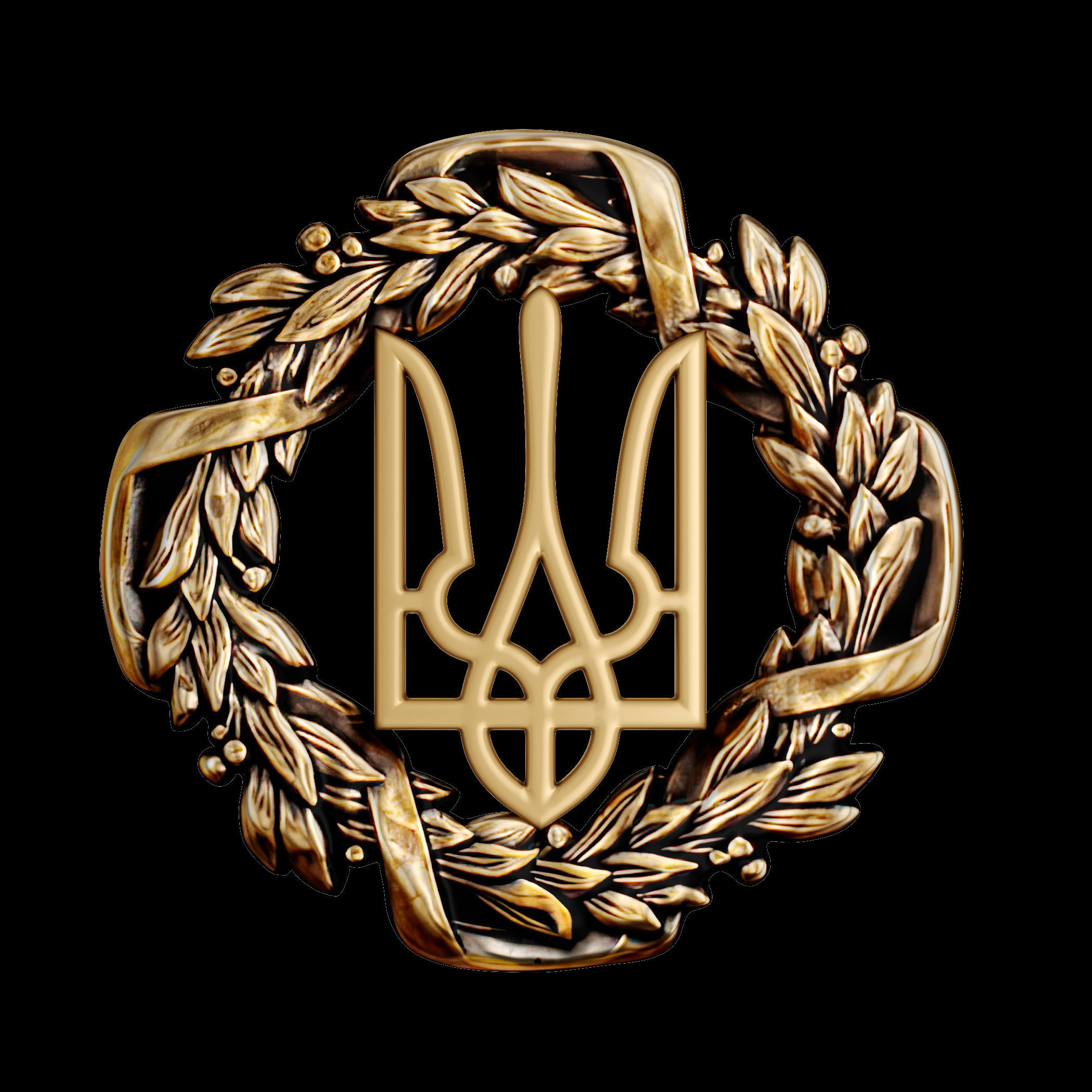 Emblem of Ukraine 3D model_1