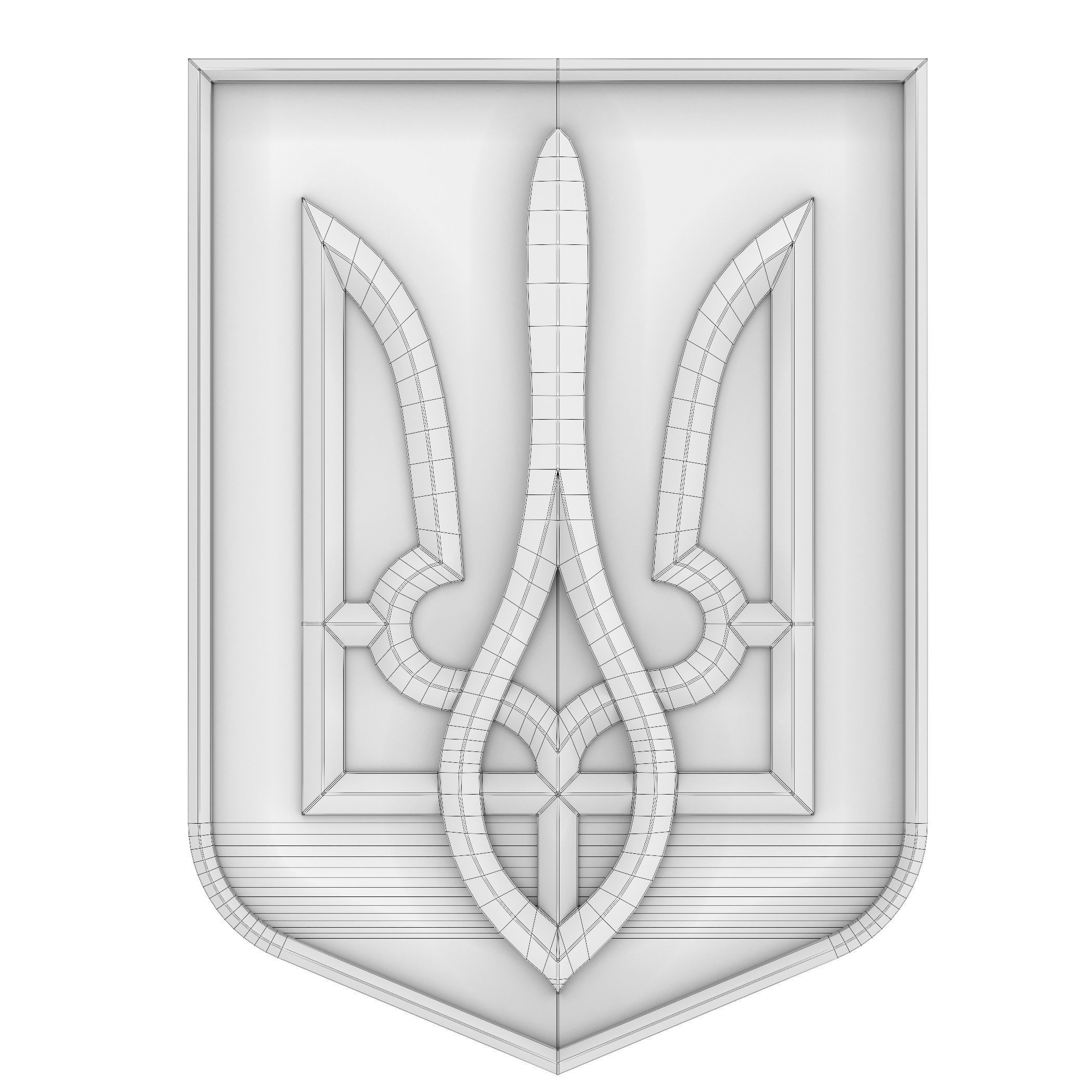 Emblem of Ukraine 3D model_12